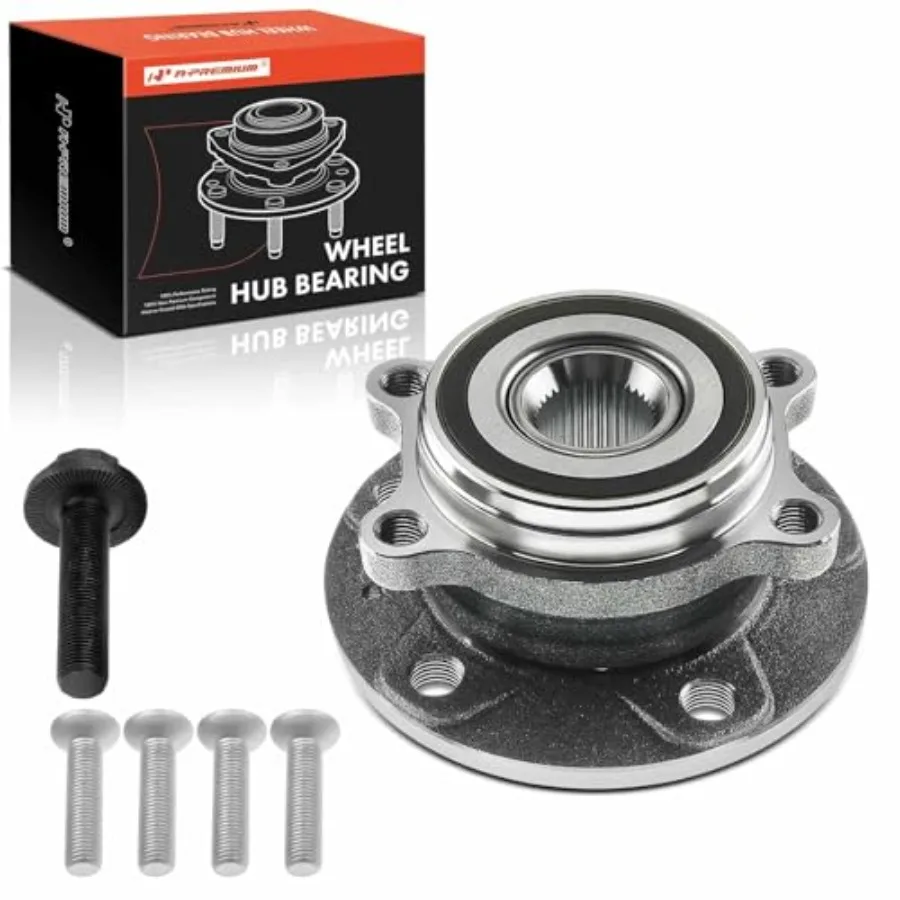 

Wheel Bearing and Hub Assembly Compatible with Volkswagen and Audi - 2006-2018 - Jetta Passat Golf Tiguan CC Eos GTI Rabbit A3