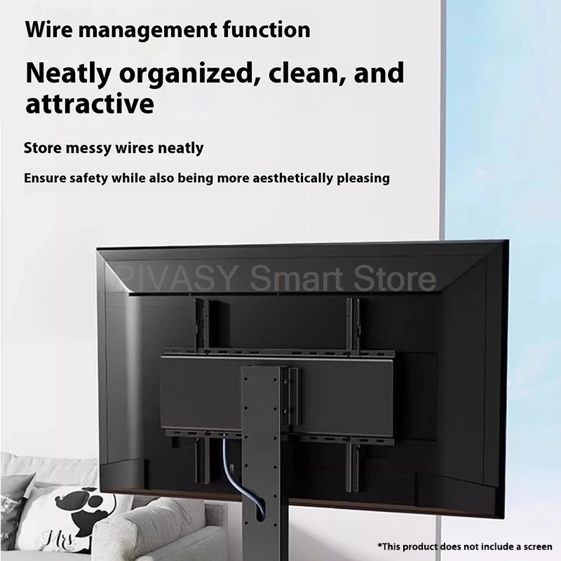 Supporto TV mobile universale con ruote 10 - 43 pollici Compatibilità 90 °   Carrello con rotelle regolabile in altezza con rotazione per lo streaming live