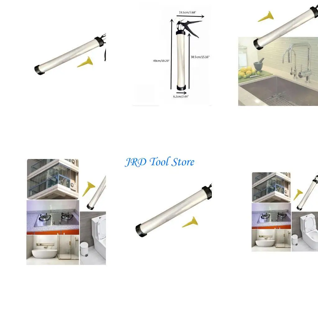 A2UD 400-600mL Cấu trúc kim loại đầy đủ chuyên nghiệp Súng niêm phong hạng nặng Súng cho ống ABS ABS