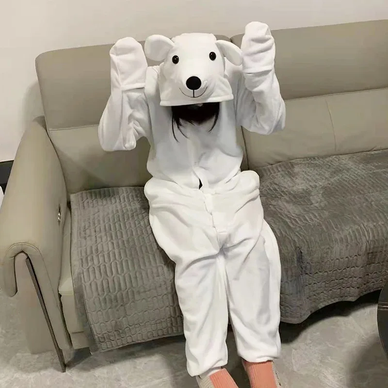 الدب القطبي نيسيس للبالغين قطعة واحدة منامة Kigurumi الجسم كله النساء أنيمي زي الرجال تأثيري بيجامة هالوين حفلة هدية