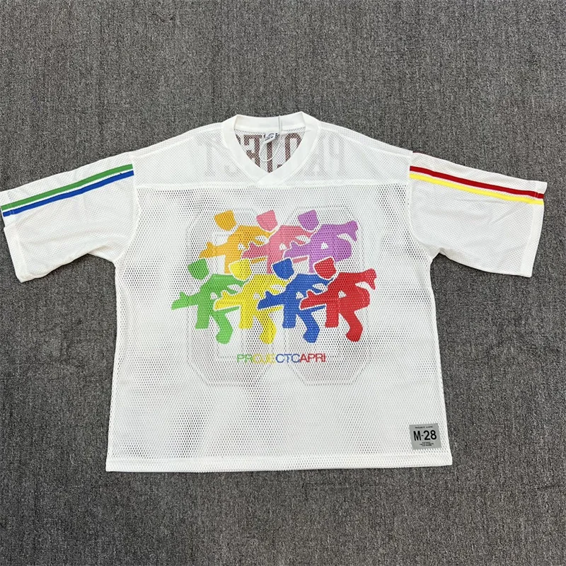 

Project Portrait Graffiti European And American Style Mesh Loose Short T