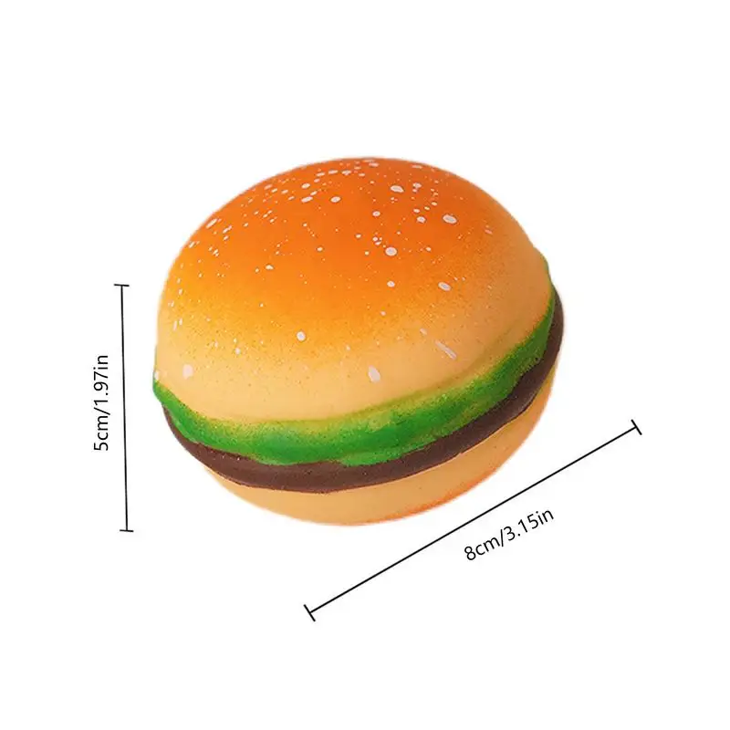 Hamburger Squish Toy Food Shape Extrusion Relaxation Food Shape Extrusion Relaxation Portable Realistic Kids & Adult Travel Toy