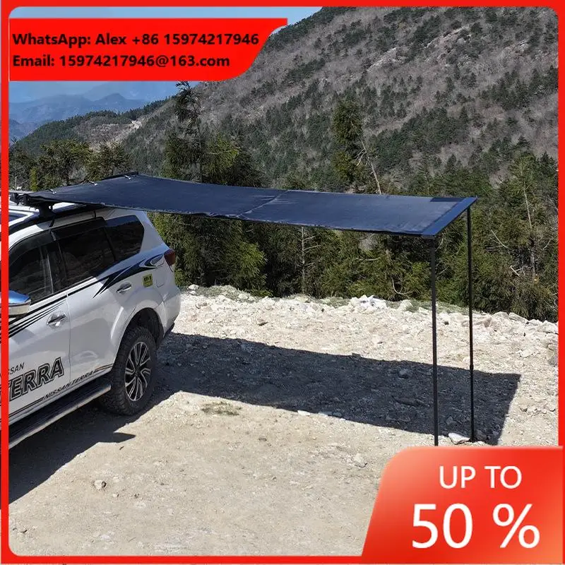 Retractable Vehicle Side Awning Waterproof Lightweight Aluminum Frame Quick Setup Overlanding Camping Sun Shelter For Road Trip