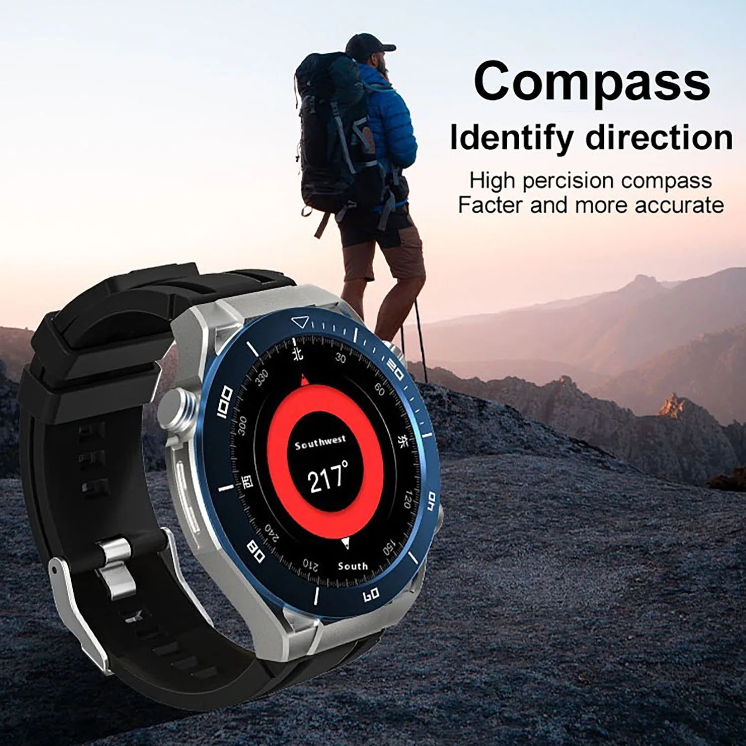 New SmartWatch Men's  GT6 PRO Touchscreen Bluetooth Call Compass GPS NFC Sports Fitness SmartWatch Women SmartWatch For Huawei