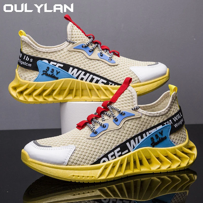 

OULYLAN Trendy Casual Sneaker Men Anti Slip Abrasion Resistant Soft Sole Comfortable Breathable Outdoor Running Sport Shoes