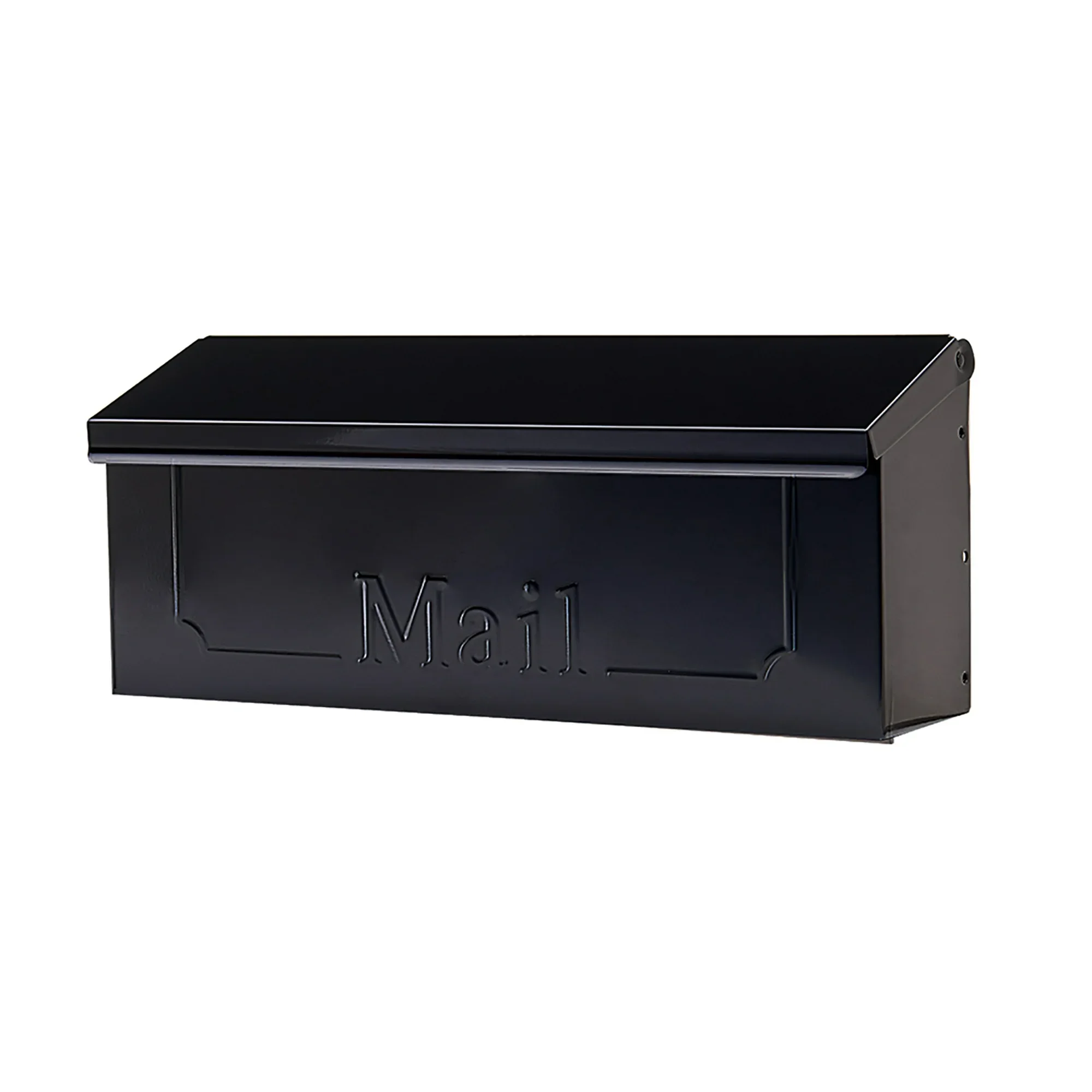 

Townhouse Small Wall-Mount Mailbox in Black, Galvanized Steel Durable Outdoor Mail Organizer, Modern and Secure Mailbox for Home, Apartment, or Office, Weather-Resistant and Rustproof, Easy to Install, Perfect for Letters, Bills, and Small Packages