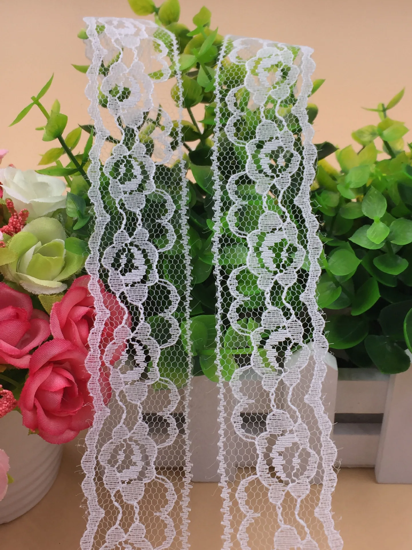 F0302 2024Toys clothing footwear luggage accessories nets without shells lace 3cm hot sale    trimmings for clothing