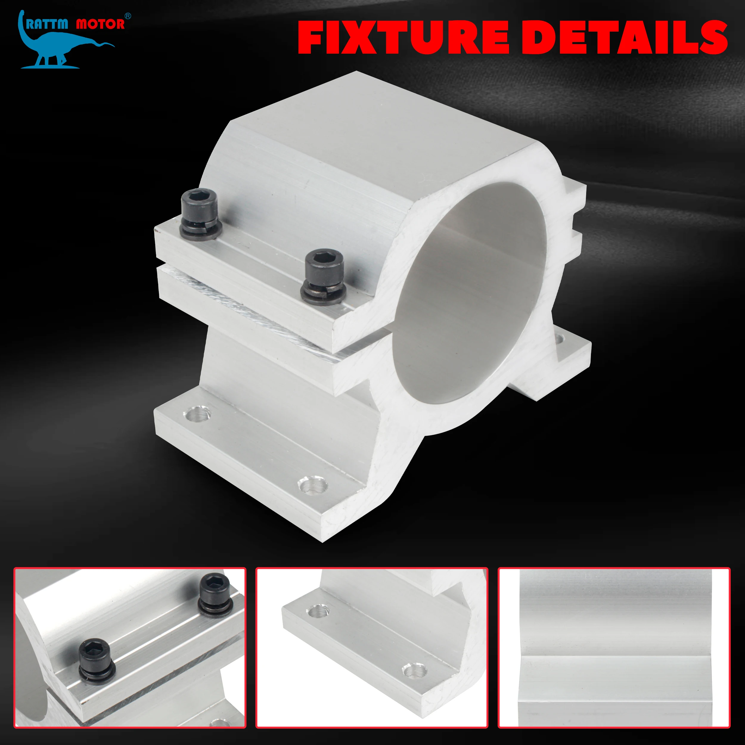 Picture 5: Aluminum profile bracket 65mm Spindle Mount Clamp Fixture Support CNC Accessories Suitable for 6040 Router