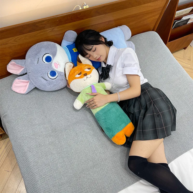 

Disney Zootopia Stuffed Animal Plush Long Body Pillow Toy Judy Hopps Rabbit Nick Wilde Fox - Soft Doll Gift for All Ages Gift