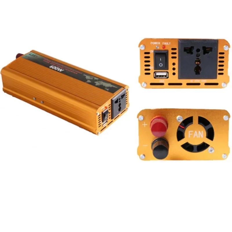1pc 600w 1000w 1500w Pure Sine Wave Inverter 12V 24V 48V To Home Vehicle Power Converter