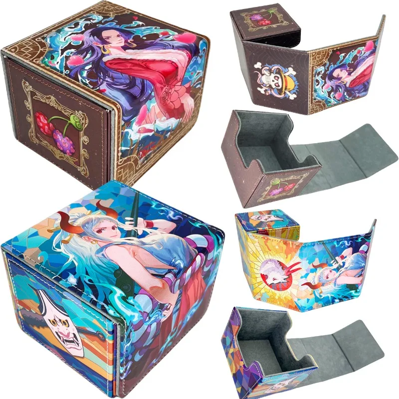 One Piece OPCG PTCG Yamato Boa Hancock Spielesammlung Kartenbox DTCG Leder Anime Cartoon Kartenschutz Aufbewahrungsbox Spielzeug Geschenke