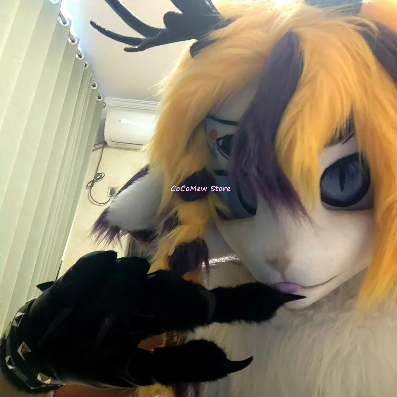 Furry Gloves Kig Fursuit Kigurumi Cosplay Plush Gloves Full SeasonGloves Claw Black White Multicolor Claw Cute Cool Furry  Gift