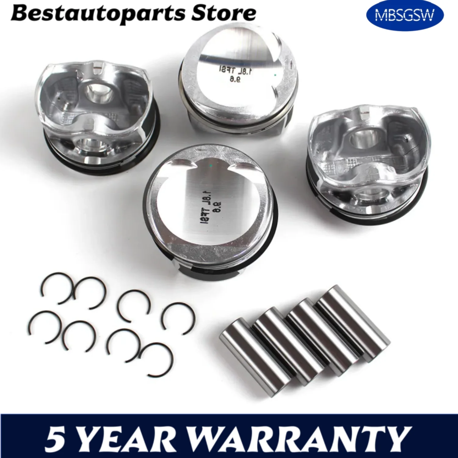1.8T Engine Pistons 21mm & Rings 83mm Fit For VW Golf AUDI A3 A4 A5 TT CDHA EA888