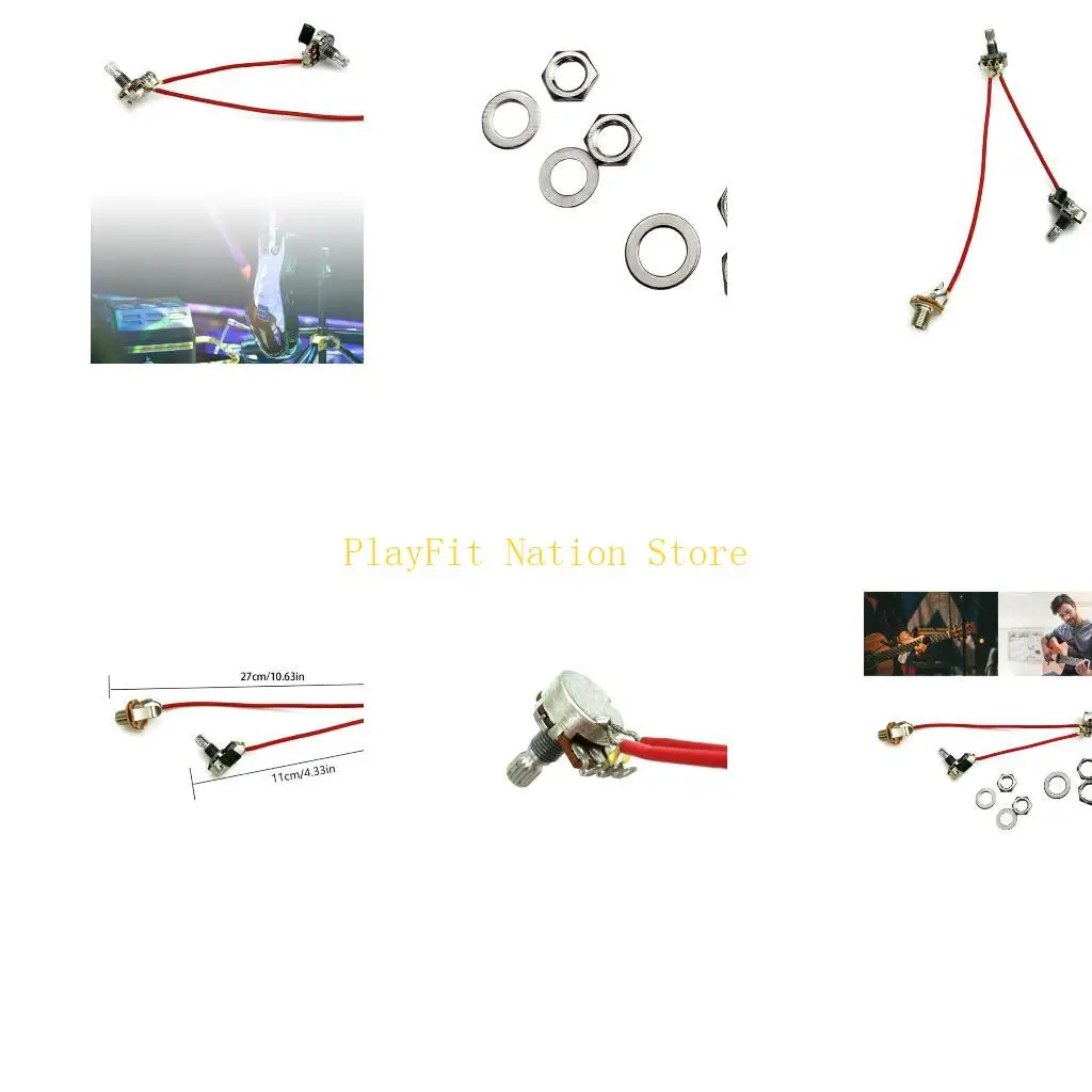 

242F Electric Guitar Wiring Harness 1 volumes 1 Tone Prewired 3 Way Wiring Harness Set