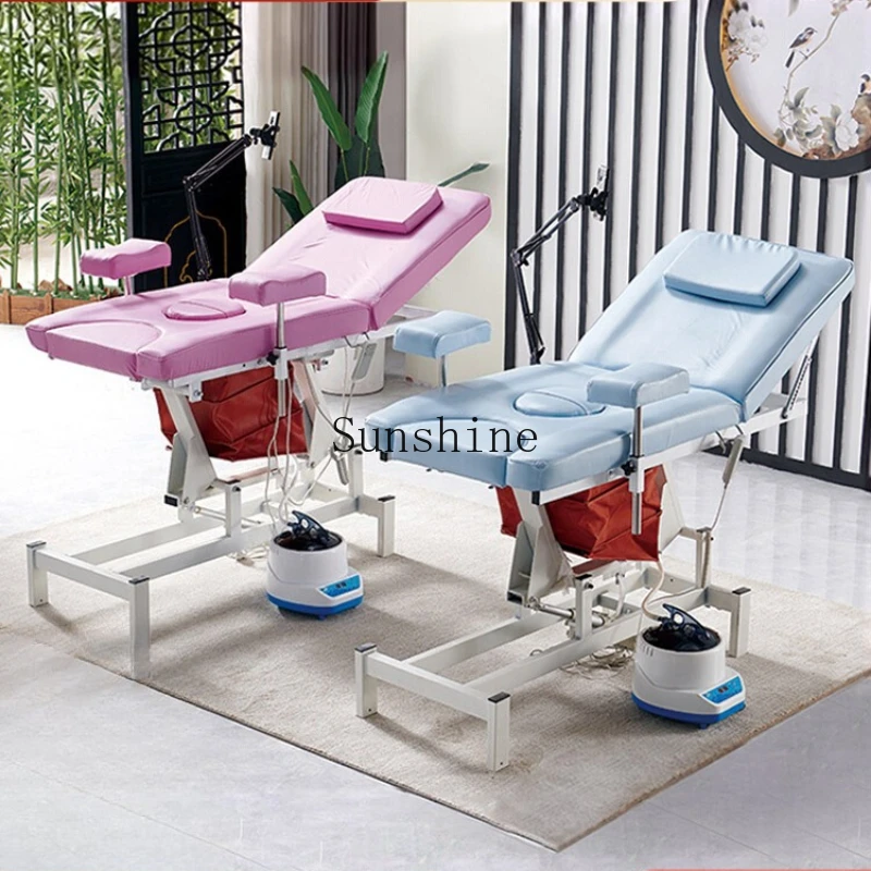 

Electric lifting private moxibustion fumigation bed, special gynecological examination bed for beauty salons