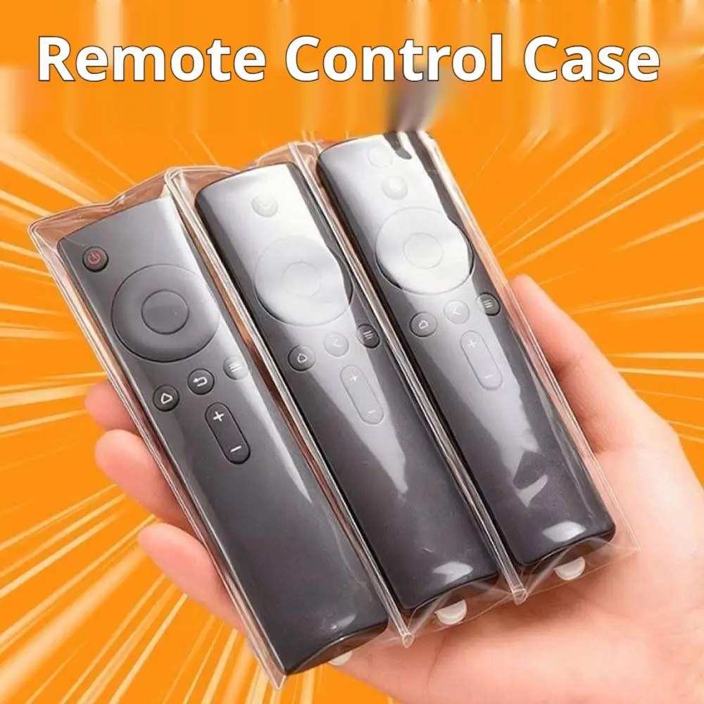 1/2Pcs Remote Control Protective Cases Transparent PU Storage Bag Dust-proof Cover TV Air Conditioner Remote Control Protector