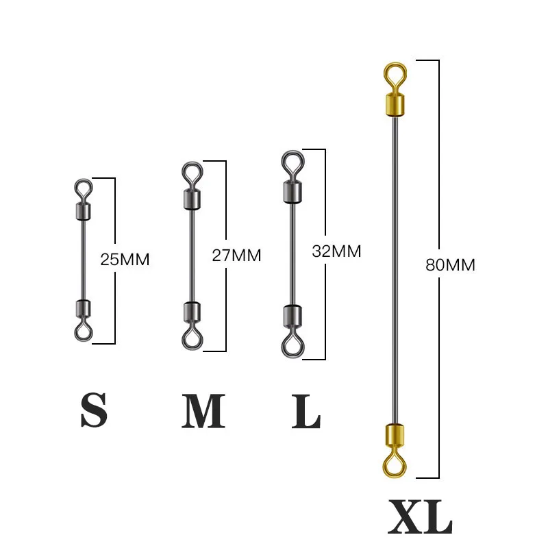 200Pcs High Carbon Steel Double Head Swivel Metal Lead Sheath Tube Double Pin Connector Lead Sheet Swivel Fishing Accessories