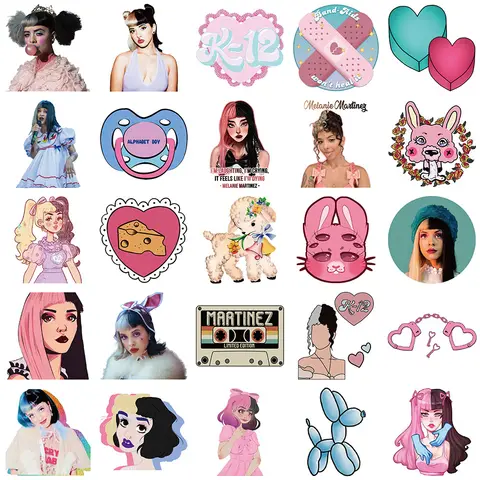 10/30/50 st. Singer Melanie Martinez klistermärken flickor tecknade klistermärken för dagbok scrapbooking laptop laptop vattentäta dekaler present 6 best sales Melanie Martinez-klistermärke - №5