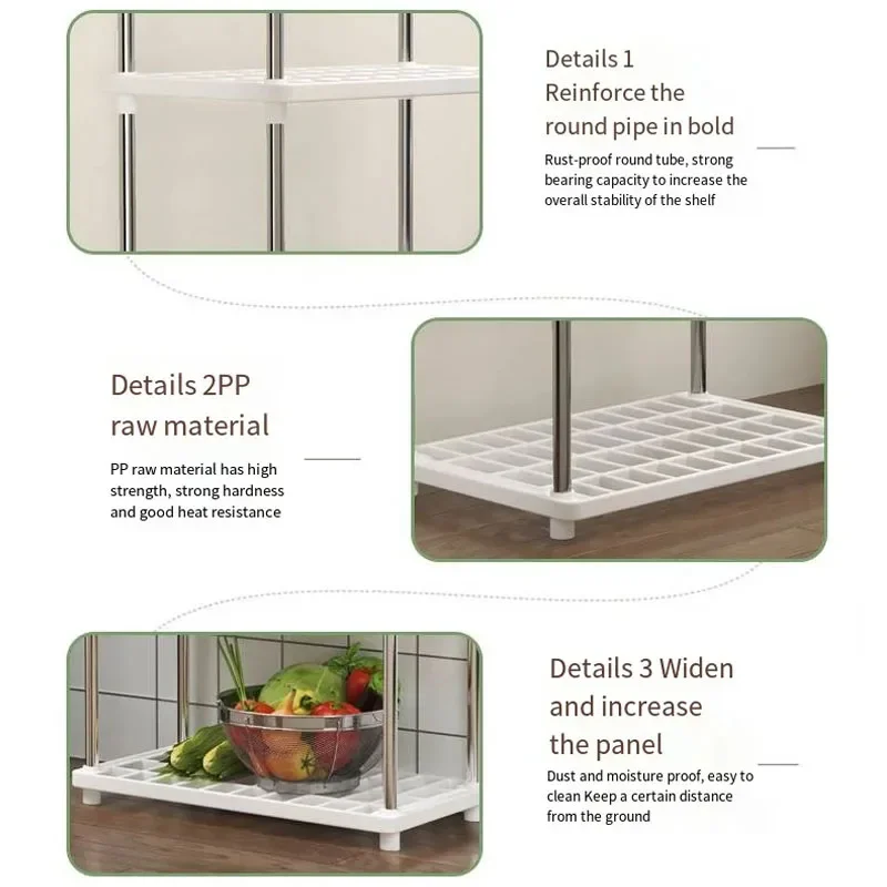 2/3/4 طبقات المطبخ الفجوة تخزين الرف قائما بذاته متعدد الطبقات المتداول فائدة عربة متنقلة الحمام سليم الشريحة المنظم الرف #6