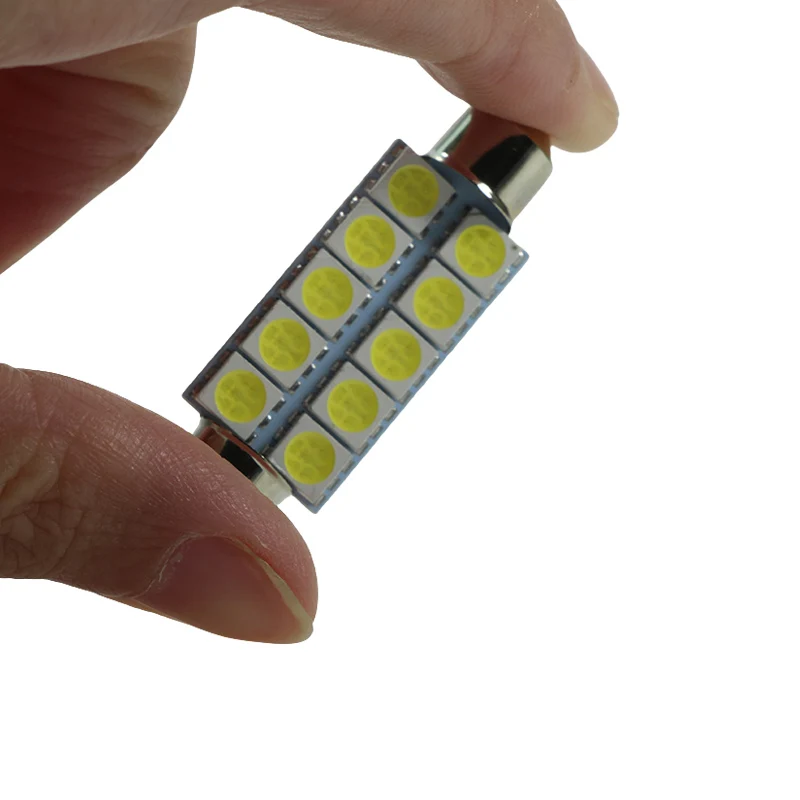 Coche Festoon LED Interior Light 44mm C10W Canbus 12V 24V Auto Truck Reading Bulb Car License Plate Lamp for 12/24 Volt Vehicles