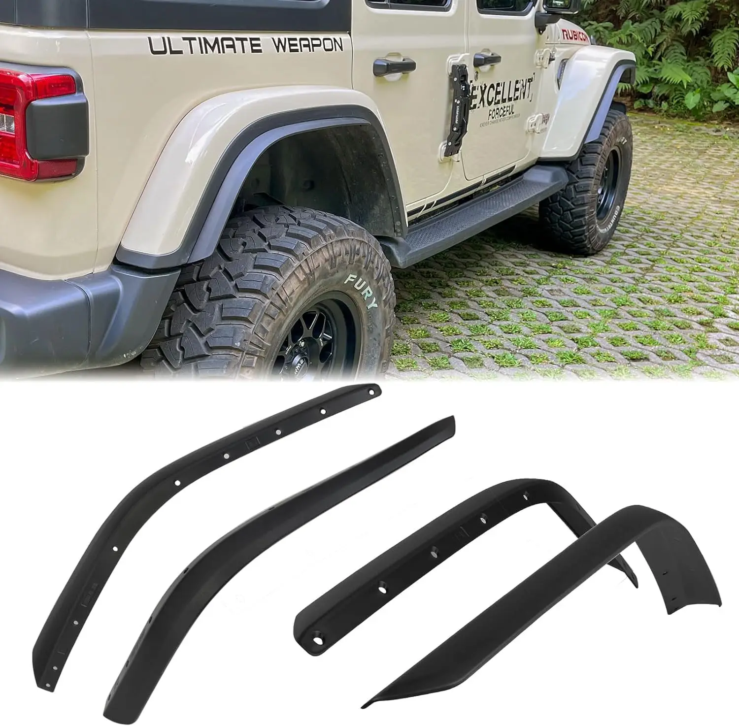 

Front and Rear Wheel Mudguard Fender Splash Protectors For 2018-2023 Jeep Wrangler JL/JLU Unlimited Rubicon Car Accessories