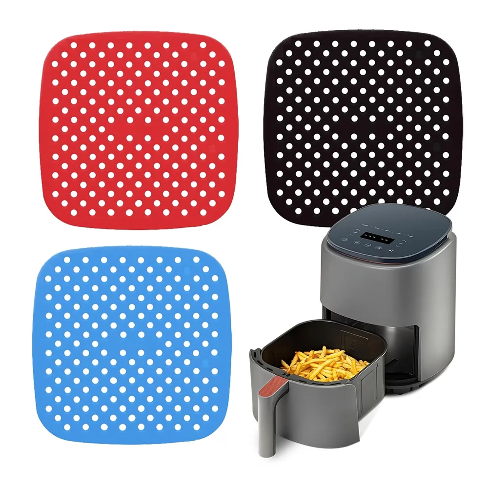 Reusable Air Fryer Pad, Silicone Non-stick Air Fryer Liner, Easy-to-clean Household Kitchen Tool, Practical Home Kitchen Gadget