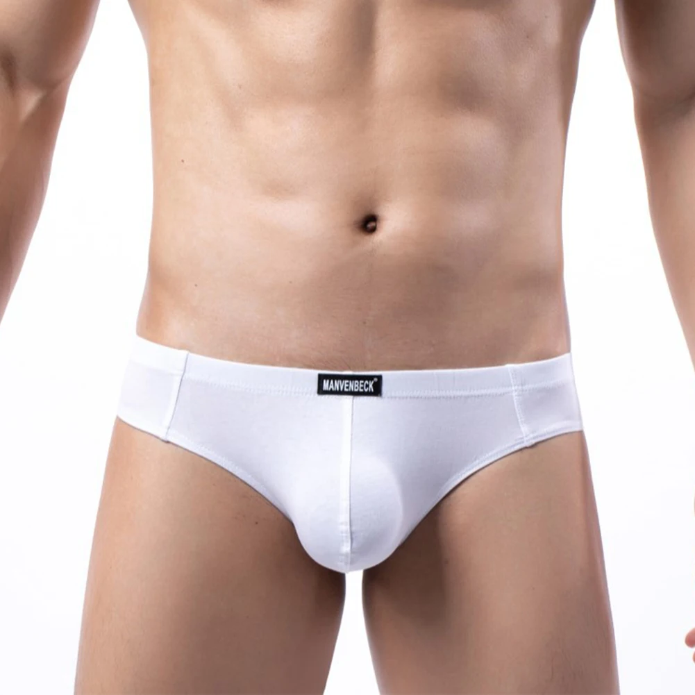 Men Sexy Half Hip Briefs Low Waist Underwear Bulge Pouch Underpants Male Breathable Panties Bikini Trunks Solid Knicker Lingerie