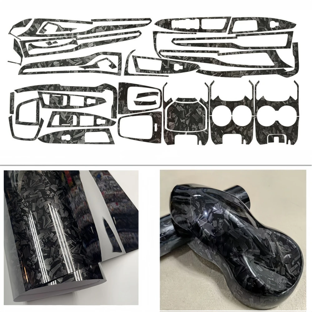 NONE Für Ford Ford Fusion 2013-2016 Innen Zentrale Steuerung Panel Türgriff 5D Carbon Faser Aufkleber Aufkleber Auto Styling zubehör 7