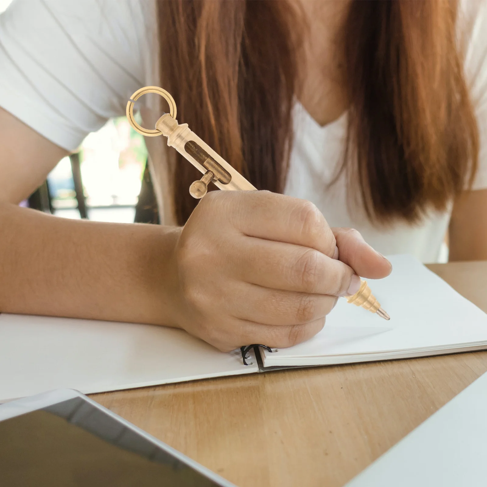 Brass Gel Pen Handcrafted Vintage Metal Writing Drawing Instrument For Office School Stationery Students Practical