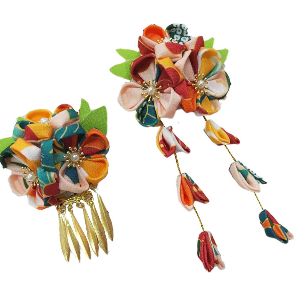 

2 Pcs Fabric Hair Clip Headwear Exquisite Japanese Accessories for Women Headband Fine Child