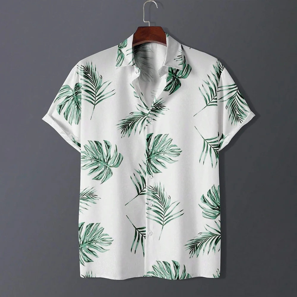 2024 Coconut Tree Shirts For Men 3d Printed Hawaiian Beach Shirt S-5XL Summer Short Sleeve Top Casual Comfortable Men's Blouse