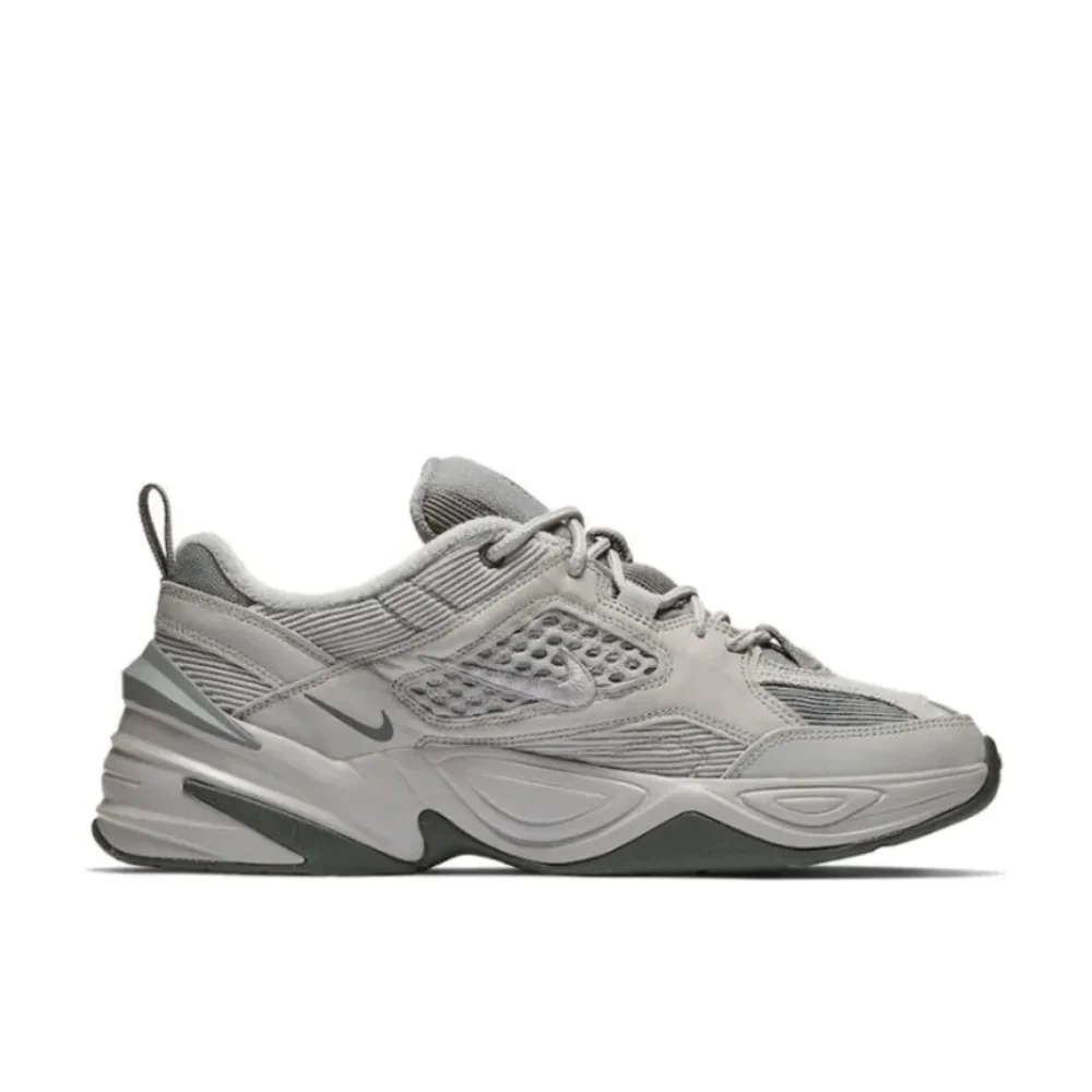 Nike Gray M2K Tekno Low Men's Sneakers Classic Retro Casual Bulky Shoes Winter Lightweight Cushioned Comfort Sneakers