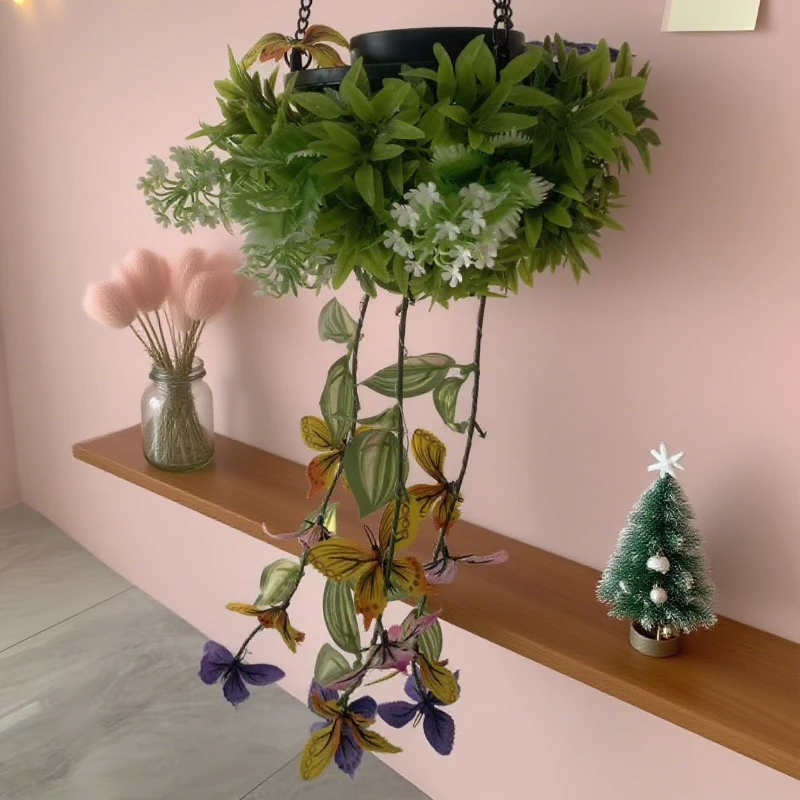 

2шт праздничная атмосфера солнечный кулон, маленькая бабочка пластиковая трава полусферическое свежее атмосферное украшение