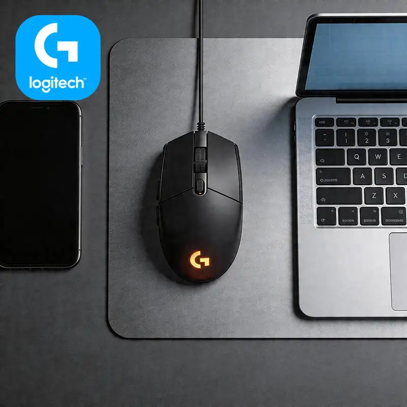 Logitech G203 Prodigy Wired Gaming Mouse 8000 DPI RGB Lighting 6 Buttons On-Board Memory 1000Hz Polling ChromeOS Smooth Control