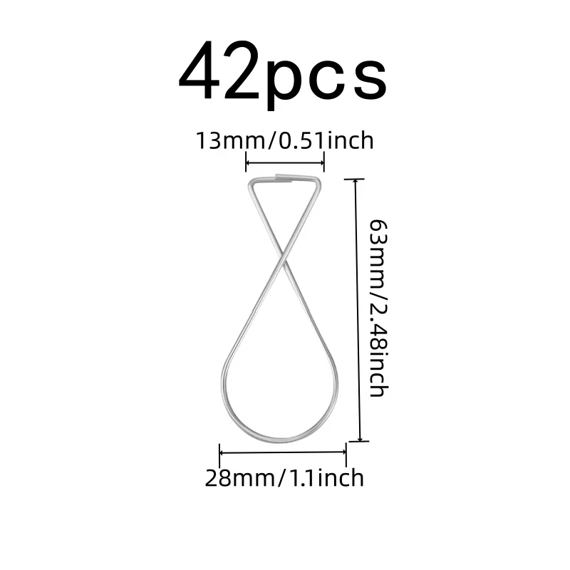 Suspended Ceiling Hooks 42 pcs, Fits Mineral Fiber Grid, Strong Load Capacity, for Home Decoration, Multipurpose