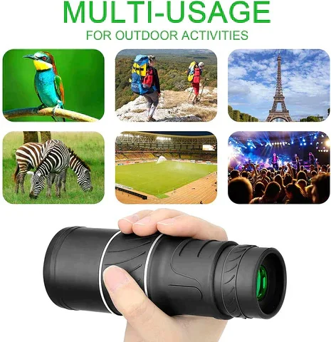 Powerful Monocular Telescope 16x52 40X60 Dual Focus Scope Zoom Monocular Prism Compact Monocle for Hunting Camping Equipment