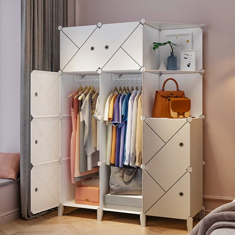 

Wardrobes Bedroom Closets Storage Cabinet Folding Wardrobes Armoire Organizer Hallway Furniture XF116YH