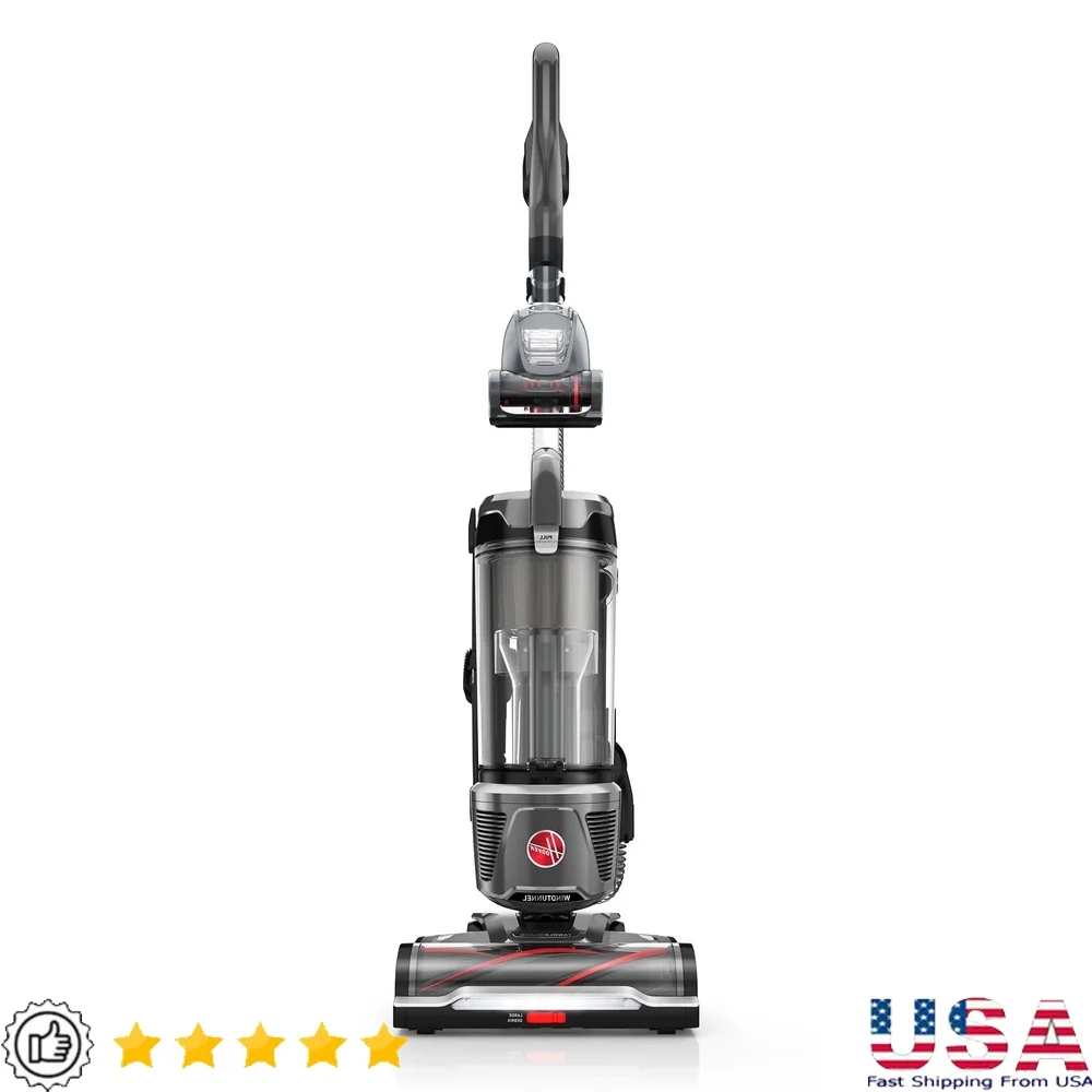 

Bagless Upright Vacuum Cleaner with Tangle Guard Technology Powerful Suction HEPA Filter Swivel Steering Extension Wand
