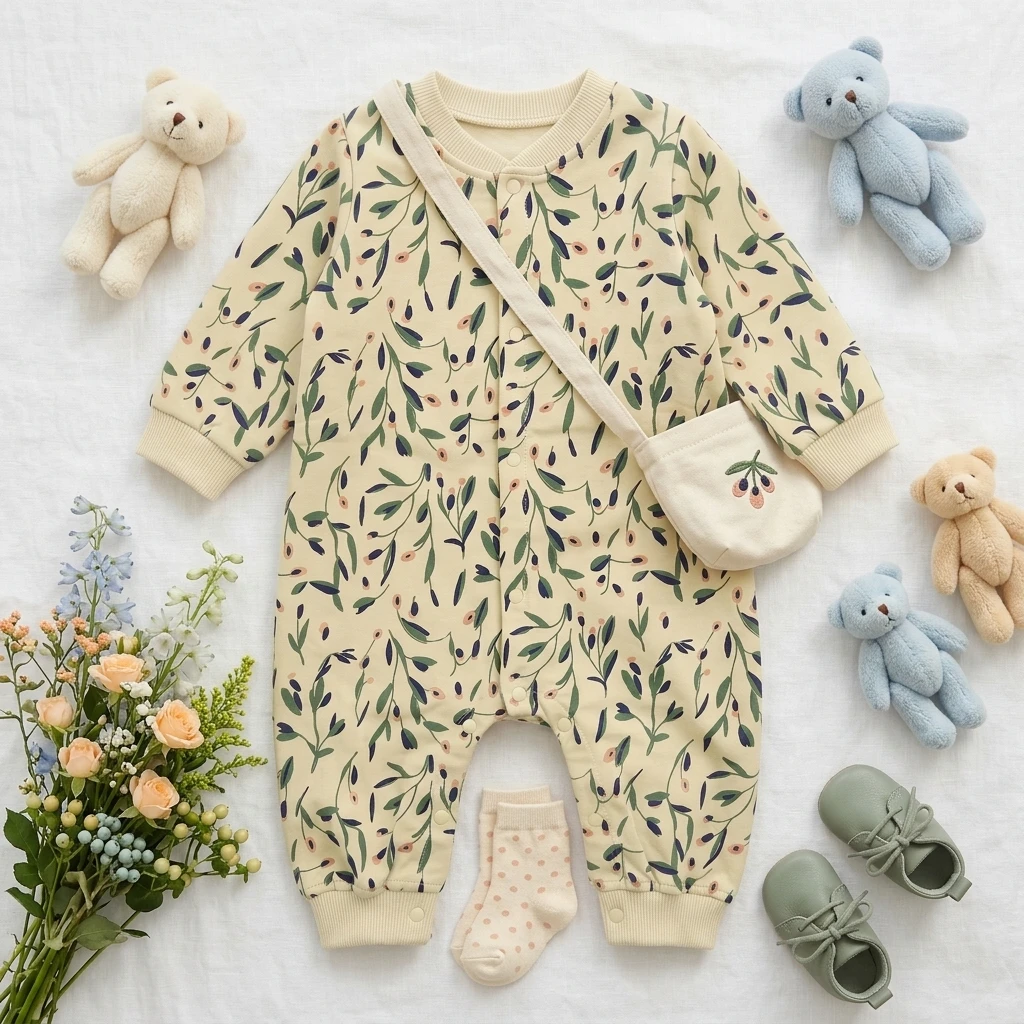 Floral Cute Infants Jumpsuits Clothing Long Sleeve Spring Autumn Baby Girls Rompers