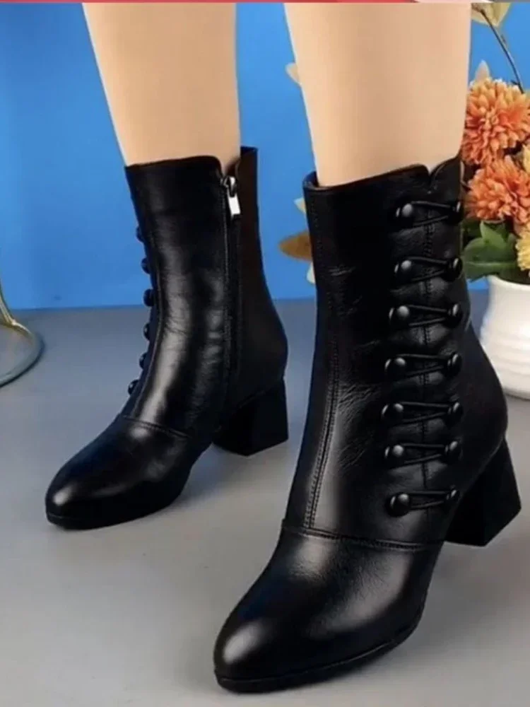 Chelsea High Boots Women 2024 New Winter High Heels Shoes Women Fashion Sexy Warm Ankle Boots Designer Pumps Shoes