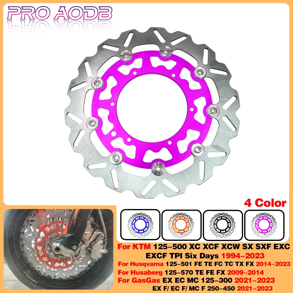 

Motorcycle 320MM Front Floating Brake Disc Rotor For Gas Gas EX EC MC125 150 200 250 EXF ECF MCF 300 350 400 450 21-23 Husqvarna