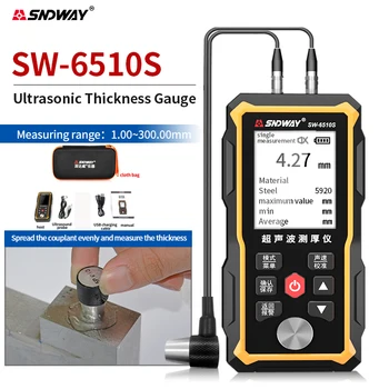 Sndway Ultrasone Diktemeter SW-6510S Kunststof Glaskeramiek Metalen Stalen Plaat Roestvrijstalen Buis Wanddikte Tester