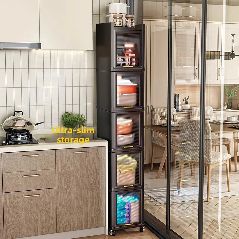 Slim Carbon Steel Kitchen Storage Cabinet To Tier Narrow Gap Rolling Organizer Cookware Appliances Vegetables Beside