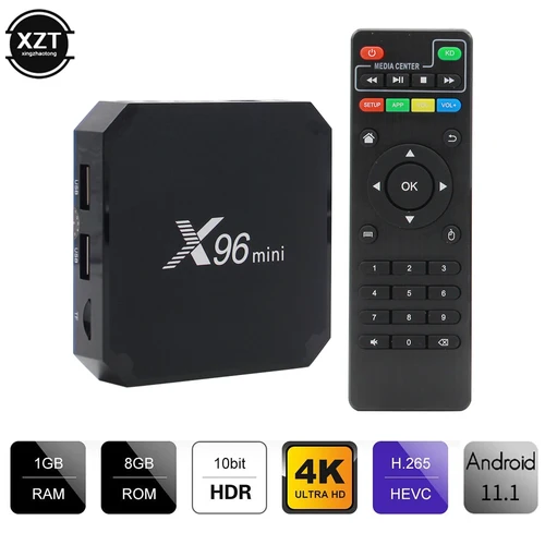 Original X96 mini Android 10 Smart TV Box h313 Quad Core 1GB 8GB reproductor multimedia WiFi Dual X96mini decodificador 1G 8G