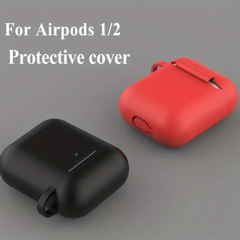 

Silicone Earphone Case for Apple AirPods 1/2 Gen Cover Wirless Headphones Skin-friendly Earbuds Case for iPhone Case Bag