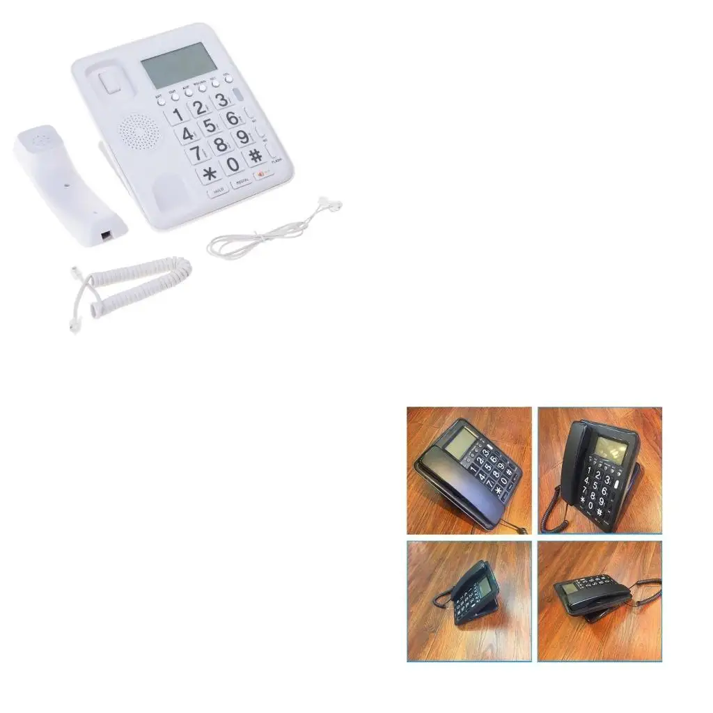652F Home Telephone No Need Battery Landline Phone Large LCD CallerID for Home Office