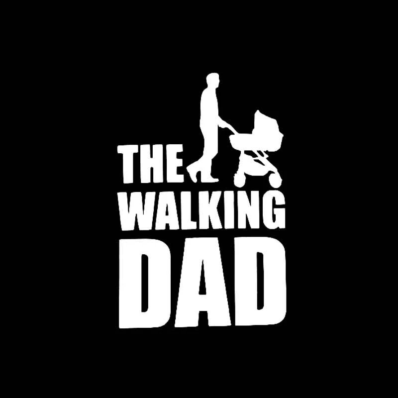 LYKX The Walking Dad Fun Baby على متن السيارة ملصق السيارات الخارجي اكسسوارات ملصق حائط من الفينيل لتويوتا هوندا لادا Vw