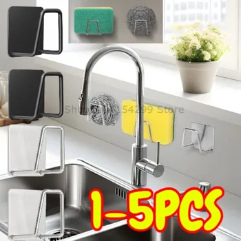 Kitchen Sponges Holder Stainless Steel Sink Sponges Drain Drying Rack Self Adhesive…