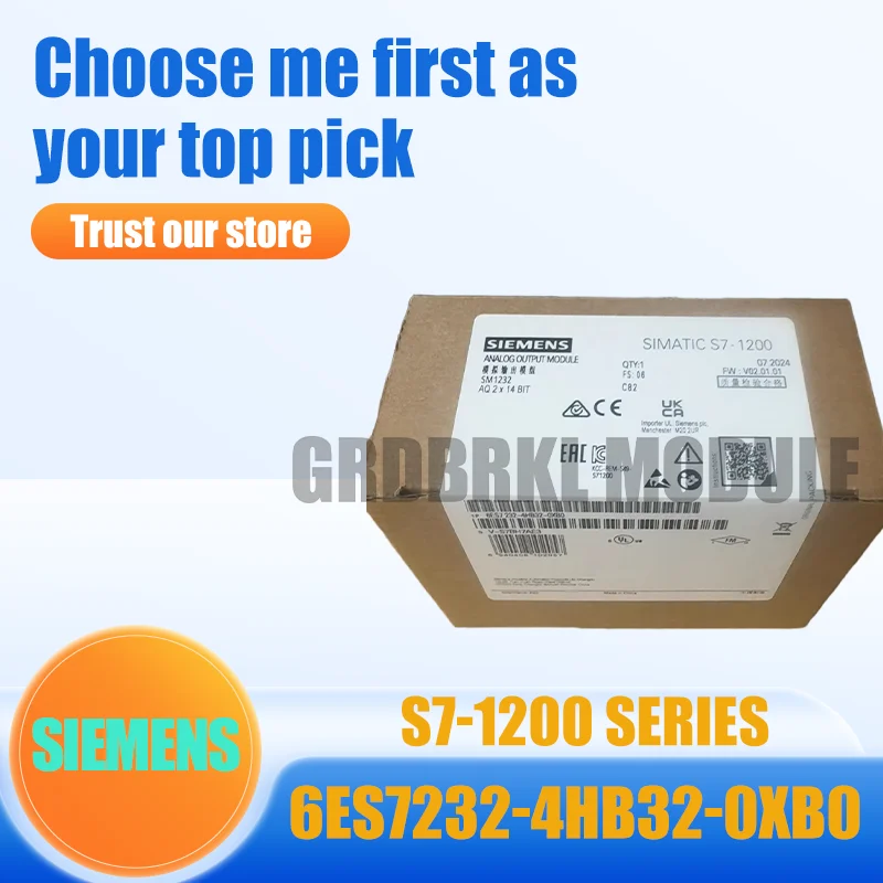 Nuevo Módulo de Salida Analógica Original SIEMENS 6ES7232-4HB32-0XB0 6ES7 232-4HB32-0XB0 S7-1200