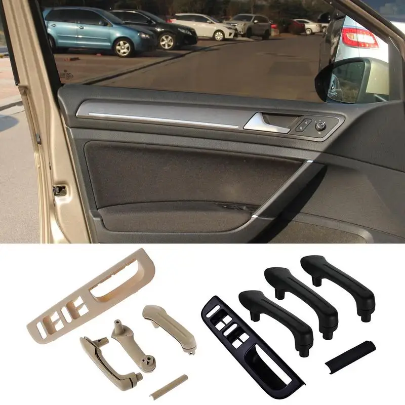 

Car Driver Side Front Door Trim Panel Handle Interior Handle Inner Door Armrest Panel Pull Trim Cover For Bora Golf 4